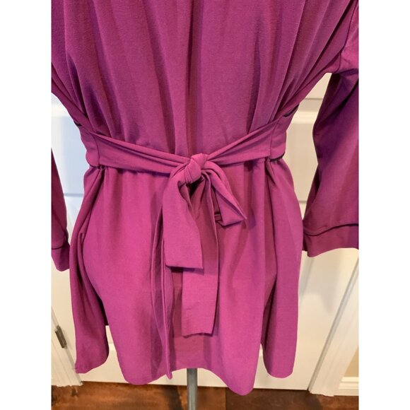 BCBG Max Azria Purple V-Neck 3/4 Sleeve Top, Size XL - Picture 6 of 7